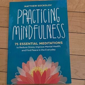 Practicing Mindfulness Book by Matthew Sockolov - Blue Cover